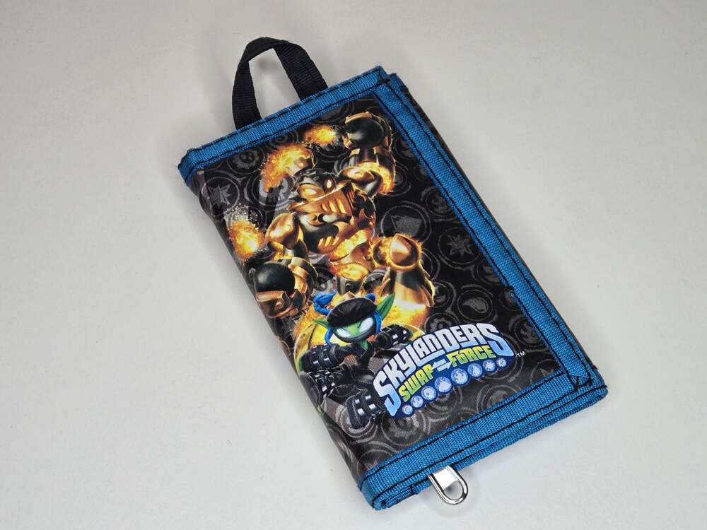 Skylanders Swap Force Tri-Fold Velcro Wallet with ID Window and Zipper Pocket